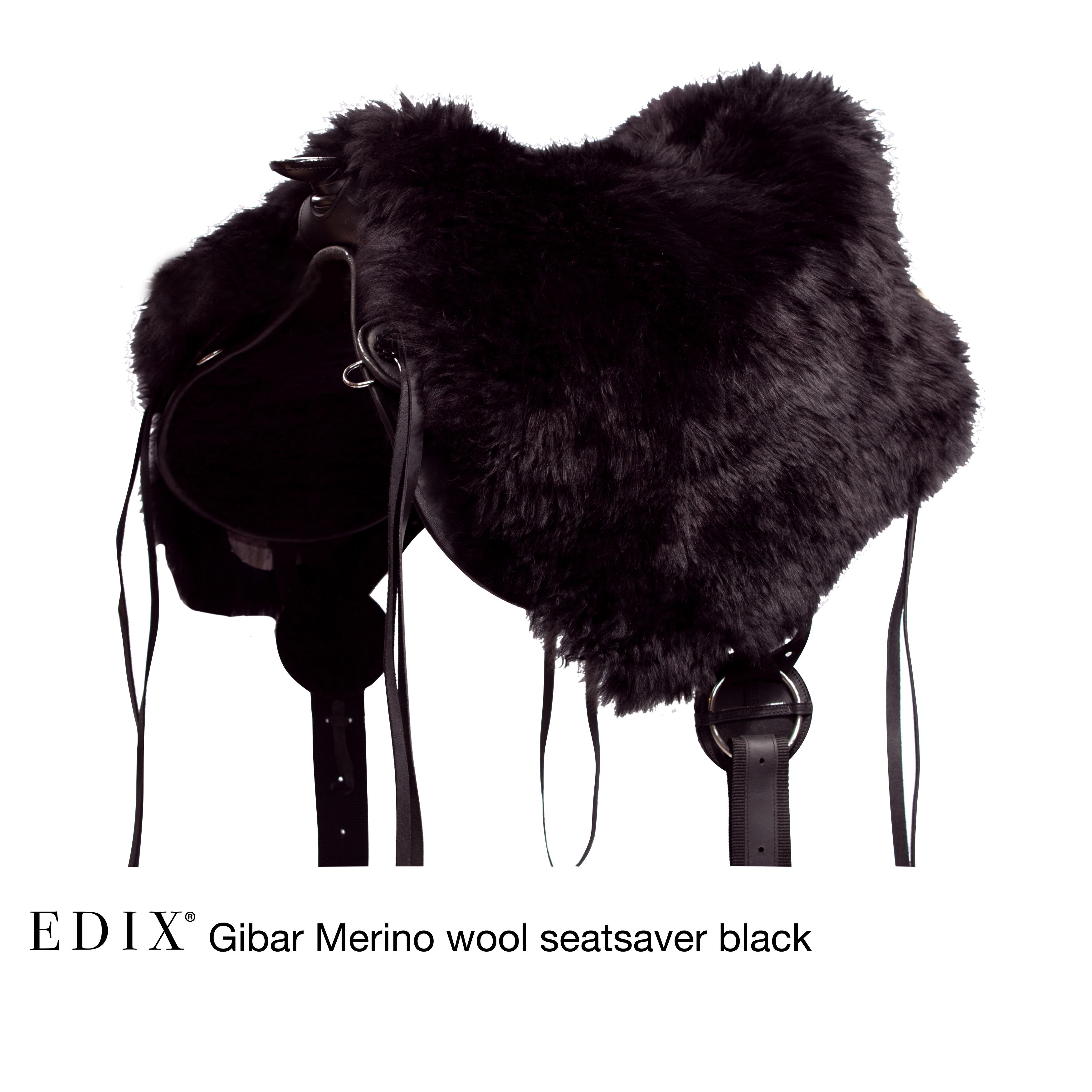 EDIX® Gibar Seatsaver / saddle seat (treeless saddles), genuine Merino wool, cappuccino - 5