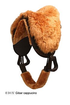 EDIX® Gibar Seatsaver / saddle seat (treeless saddles), genuine Merino wool, cappuccino