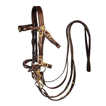 Marjoman Portuguese Cortezia Bridle inkl. dubbla tyglar