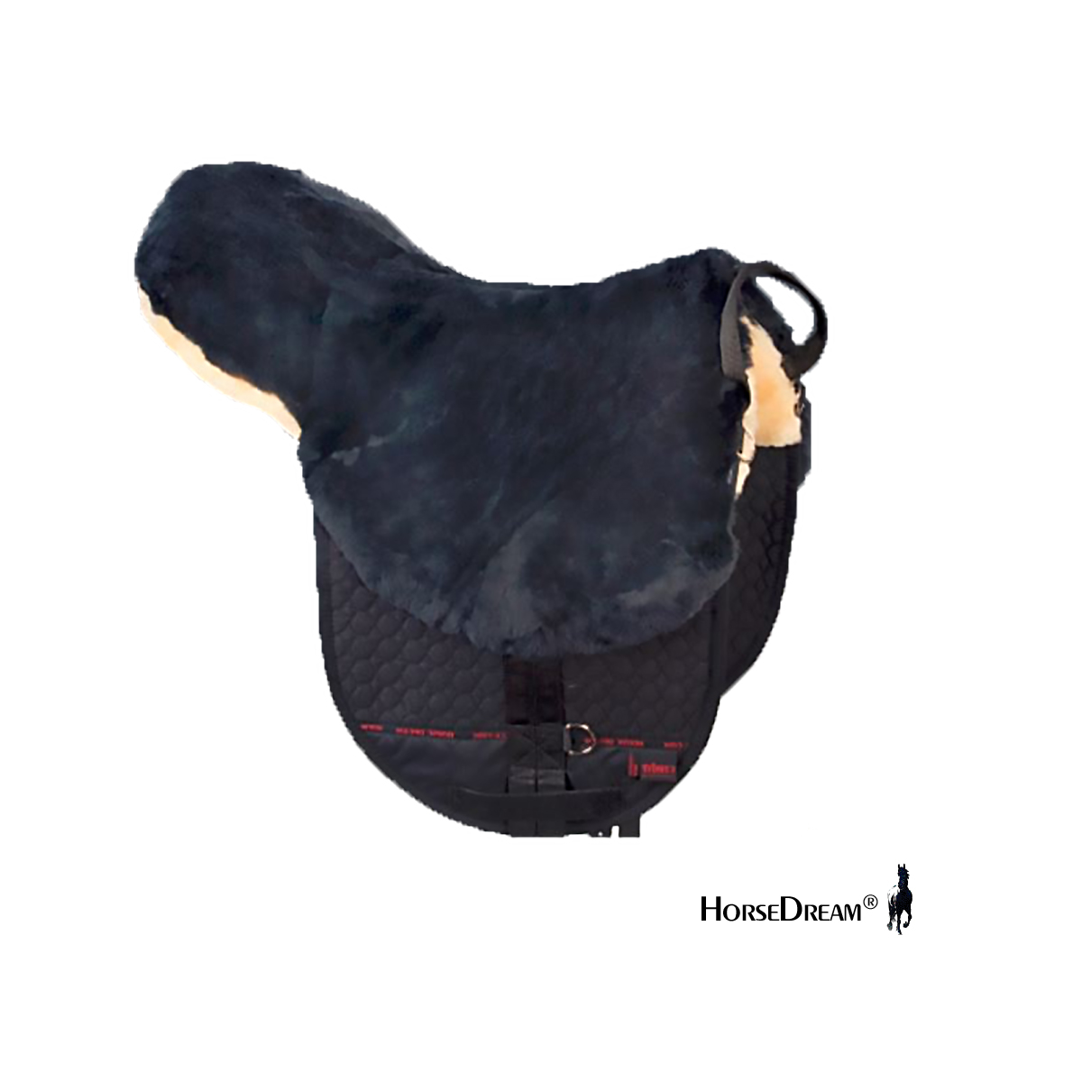 Horsedream® Bareback saddle / lambskin saddle Basic Plus Graphite M/L - 3