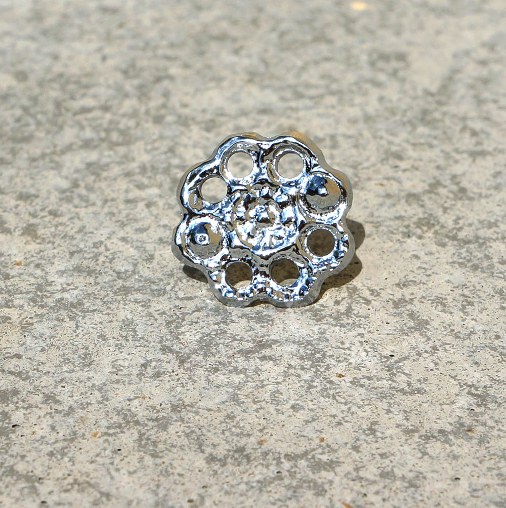 Cortezia Bridle decoration / concho 'Flores', silver - 2