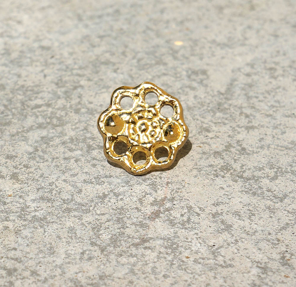 Cortezia Bridle decoration / concho 'Flores', gold - 2