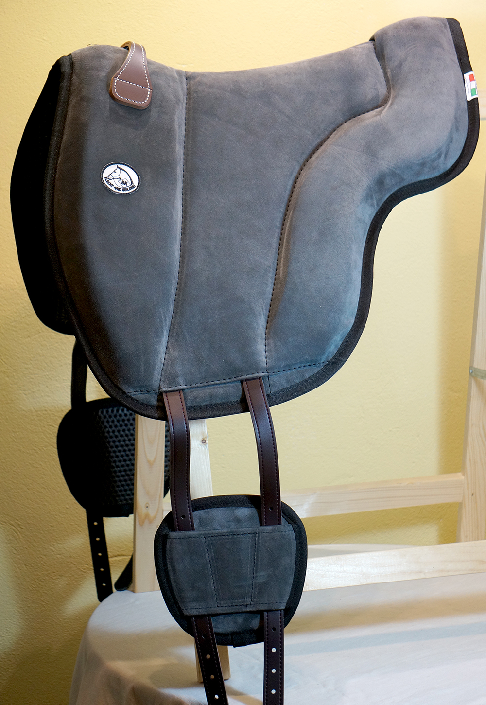 Brockamp ride pad / barebackpad in suede 'Special', dark grey - 4