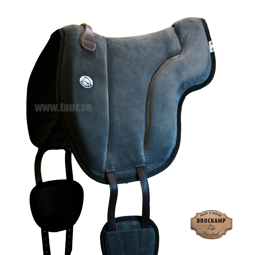 Brockamp ride pad / barebackpad in suede 'Special', dark grey