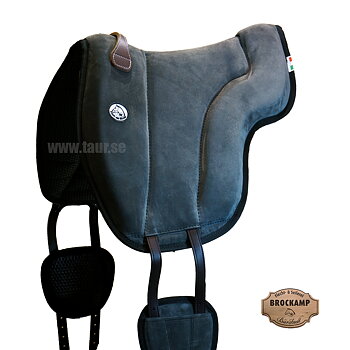 Brockamp ride pad / barebackpad in suede 'Special', dark grey