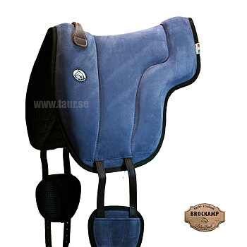 Brockamp Special - Ridpad / Barbackasadel i mocka (denim)