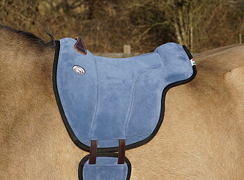 Brockamp Special - Ridpad / Barbackasadel i mocka (denim)