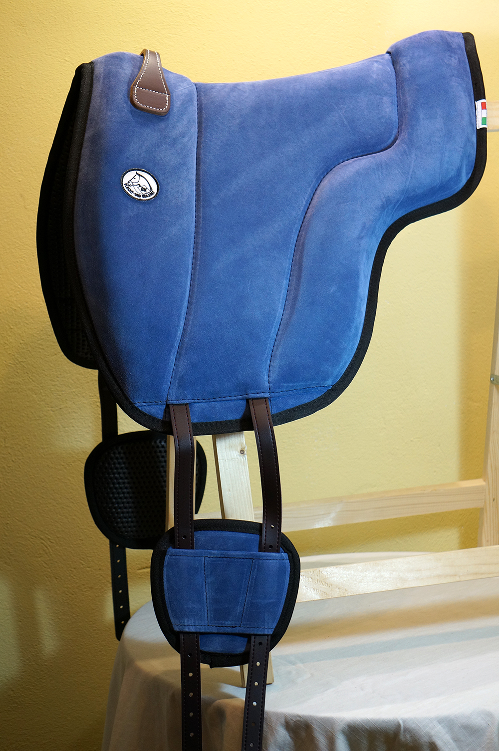Brockamp ride pad / barebackpad in suede 'Special', denim - 3