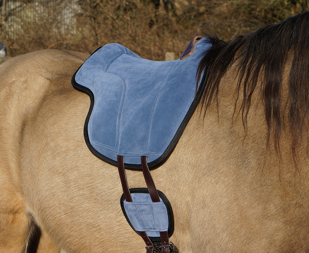 Brockamp ride pad / barebackpad in suede 'Special', denim - 9