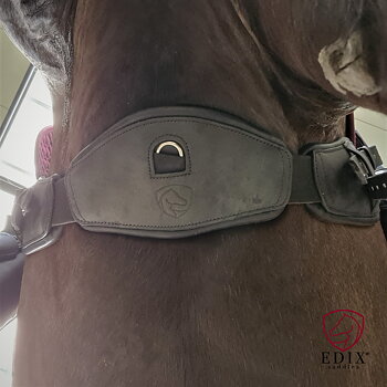 Edix© anatomical dressage girth Crescent, brown, 80 cm