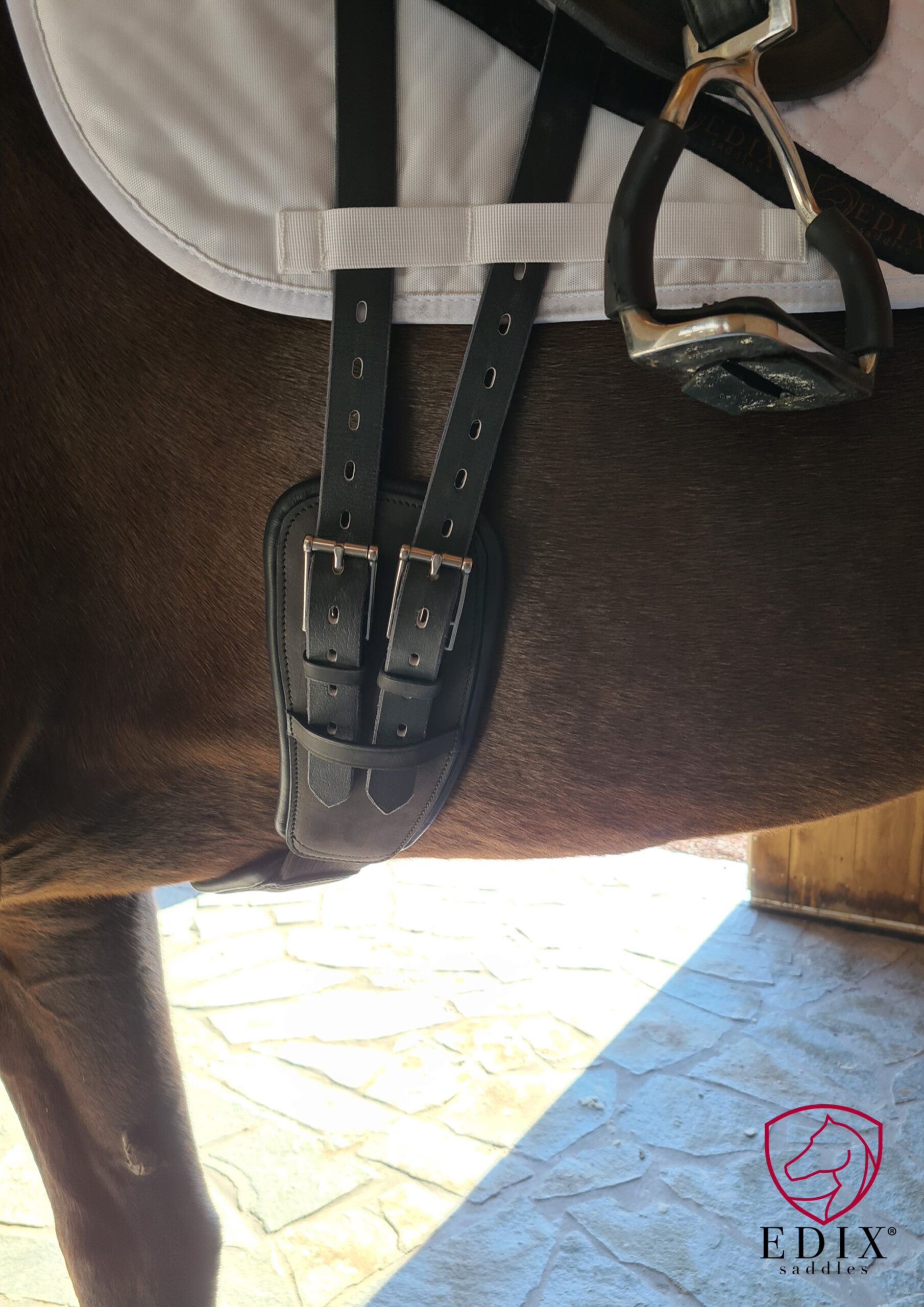 Edix© anatomical dressage girth Crescent, brown, 80 cm - 5