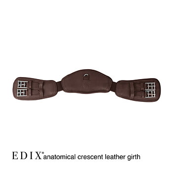 Edix© anatomical dressage girth Crescent, brown, 80 cm