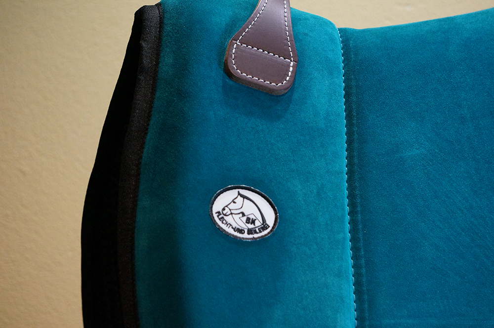 Brockamp ride pad / barebackpad in suede 'Special',  petrol - 5