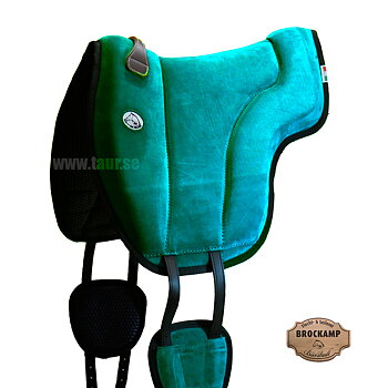Brockamp ride pad / barebackpad in suede 'Special',  petrol
