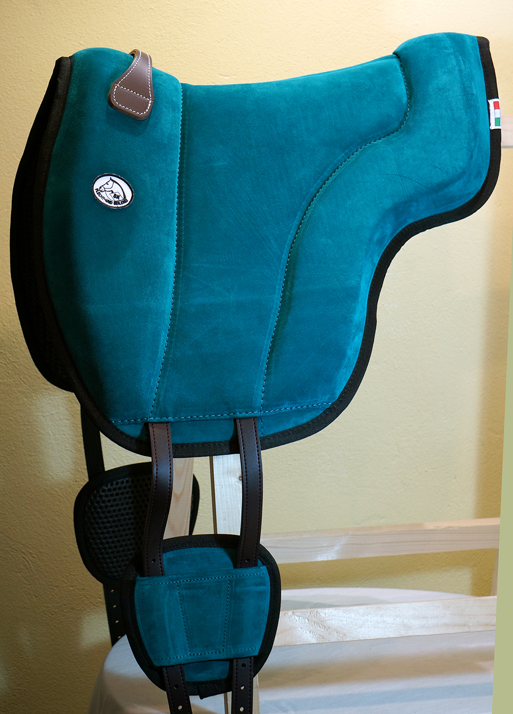 Brockamp ride pad / barebackpad in suede 'Special',  petrol - 4