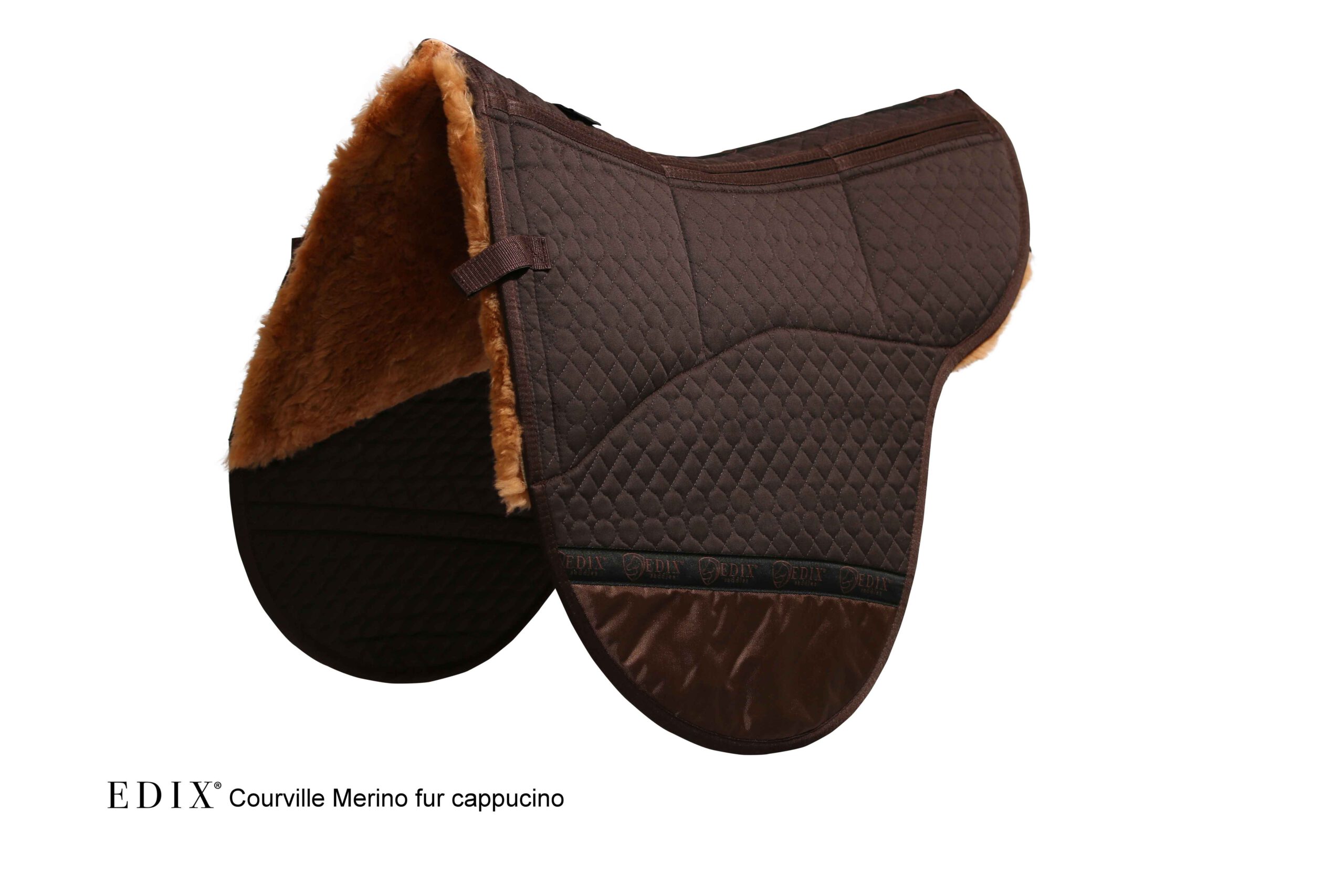 EDIX® saddle pad Premium Courville, genuine Merino wool (incl. 8 inserts), several color choices