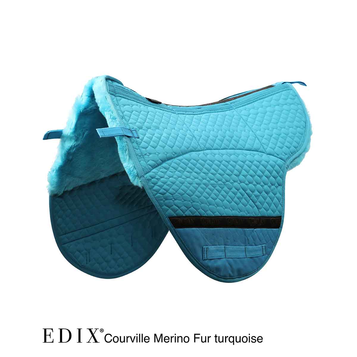EDIX® saddle pad Premium Courville, genuine Merino wool (incl. 8 inserts), several color choices - 12