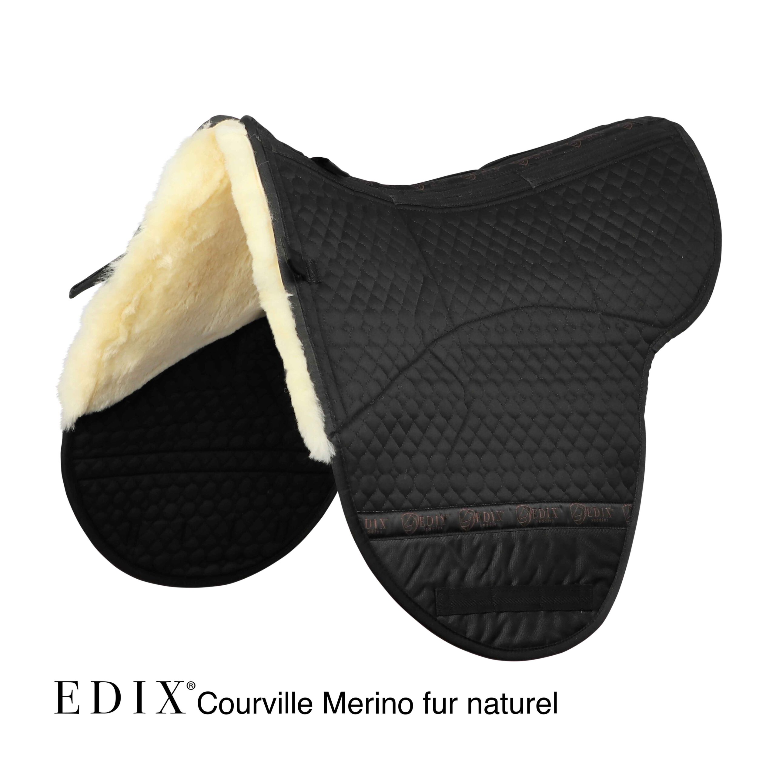 EDIX® saddle pad Premium Courville, genuine Merino wool (incl. 8 inserts), several color choices - 4