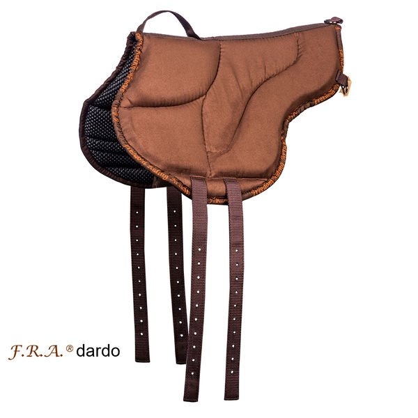 F.R.A® Dardo bareback saddle / ride pad, shetland, brown