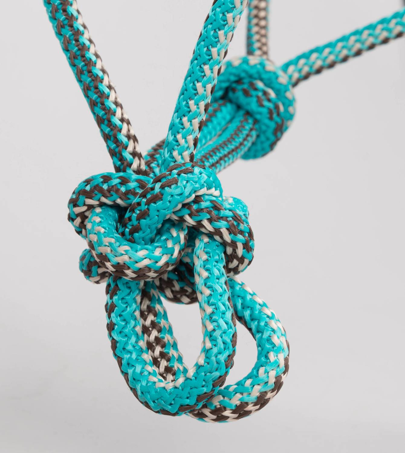 Rope halter Globus Basic turquoise/tan (pony up to X-Full)  - 4