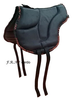 F.R.A® Dardo bareback saddle / ride pad, shetland, black