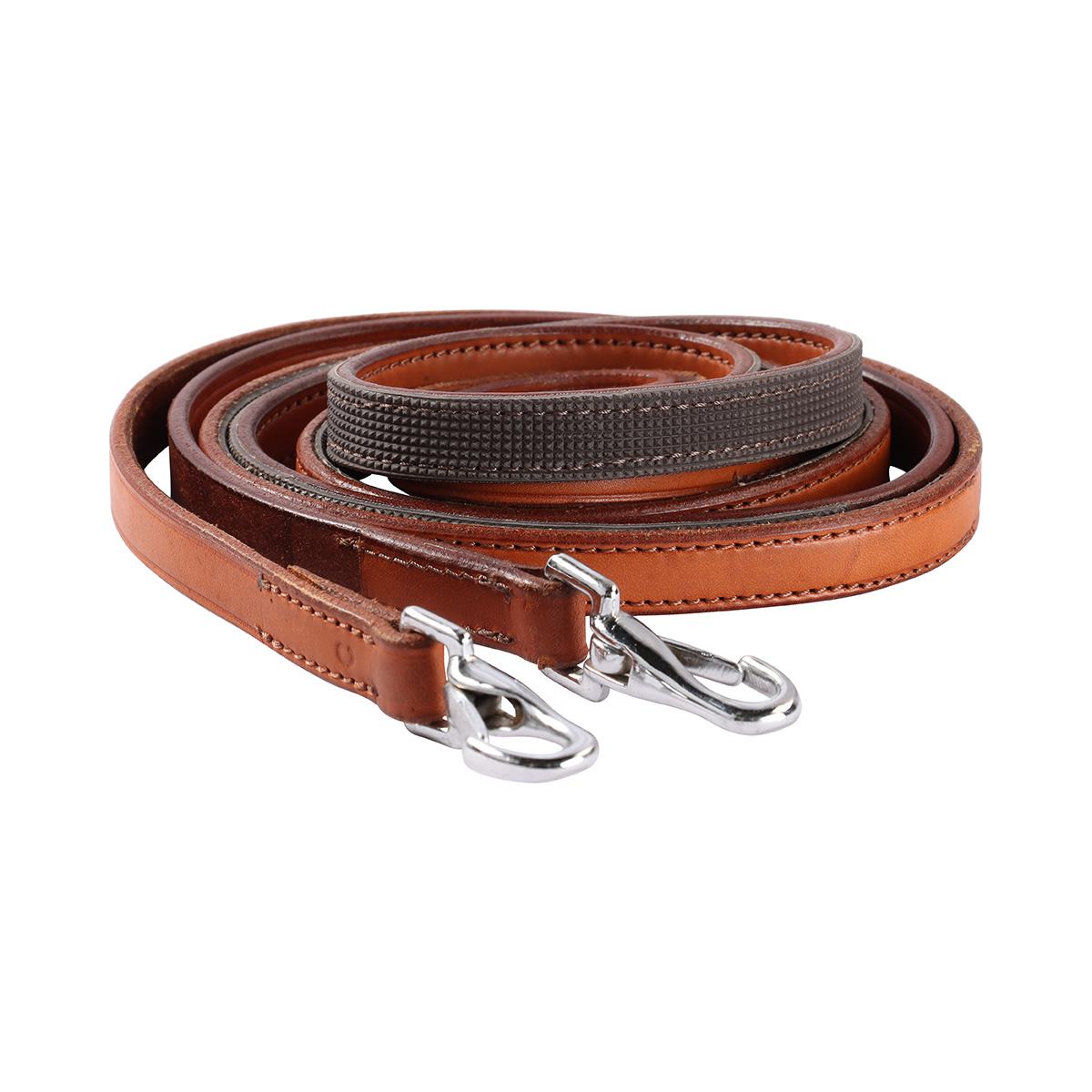 Leather reins / supergrip EDIX©, (available in 6 different sizes!), cognac