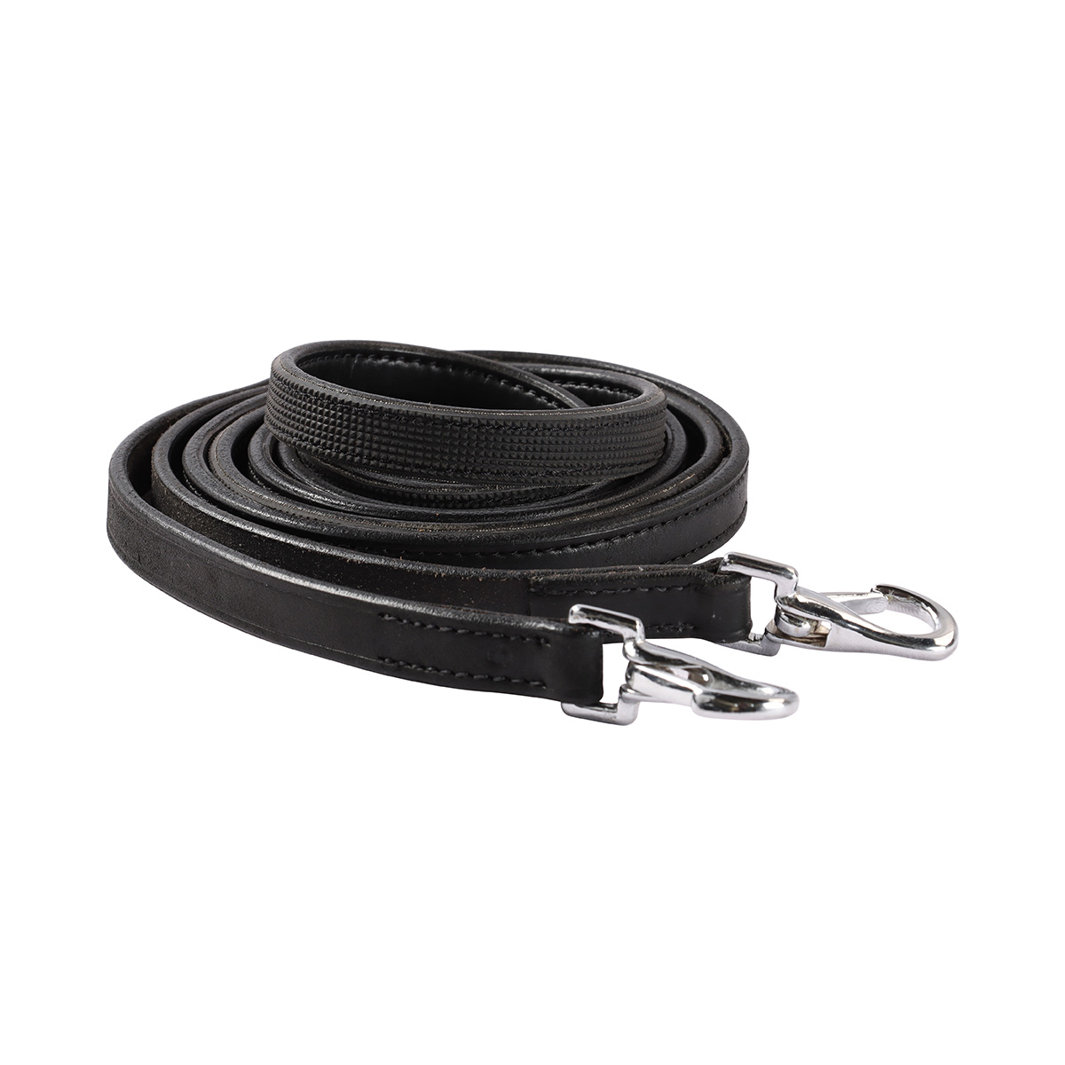 Leather reins / supergrip  EDIX©, (available in 6 different sizes!), black