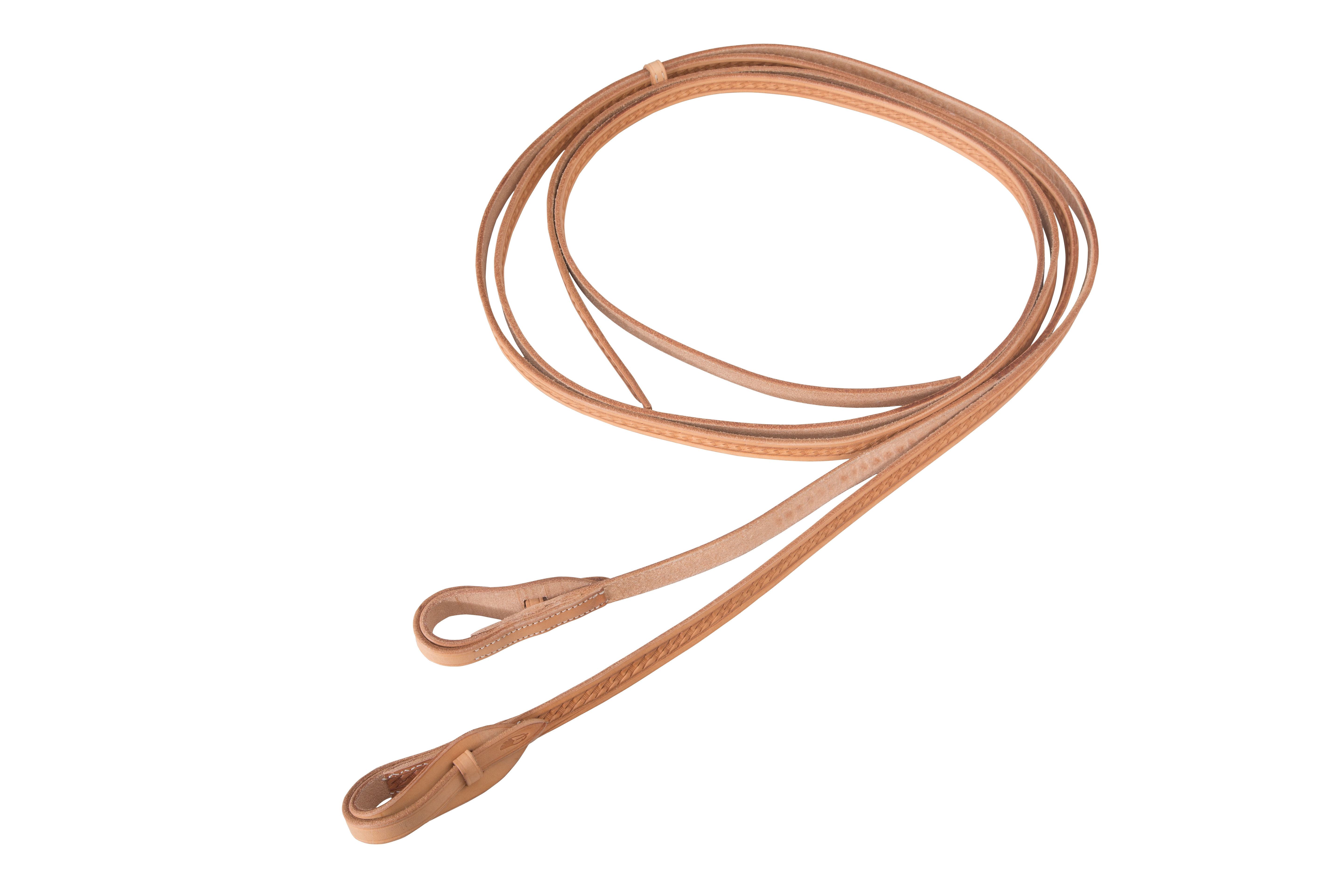 Barefoot® western reins Quick Change, natural with tooling