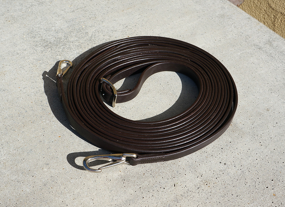 F.R.A® Long rein in leather, 12 m, darkbrown - 3