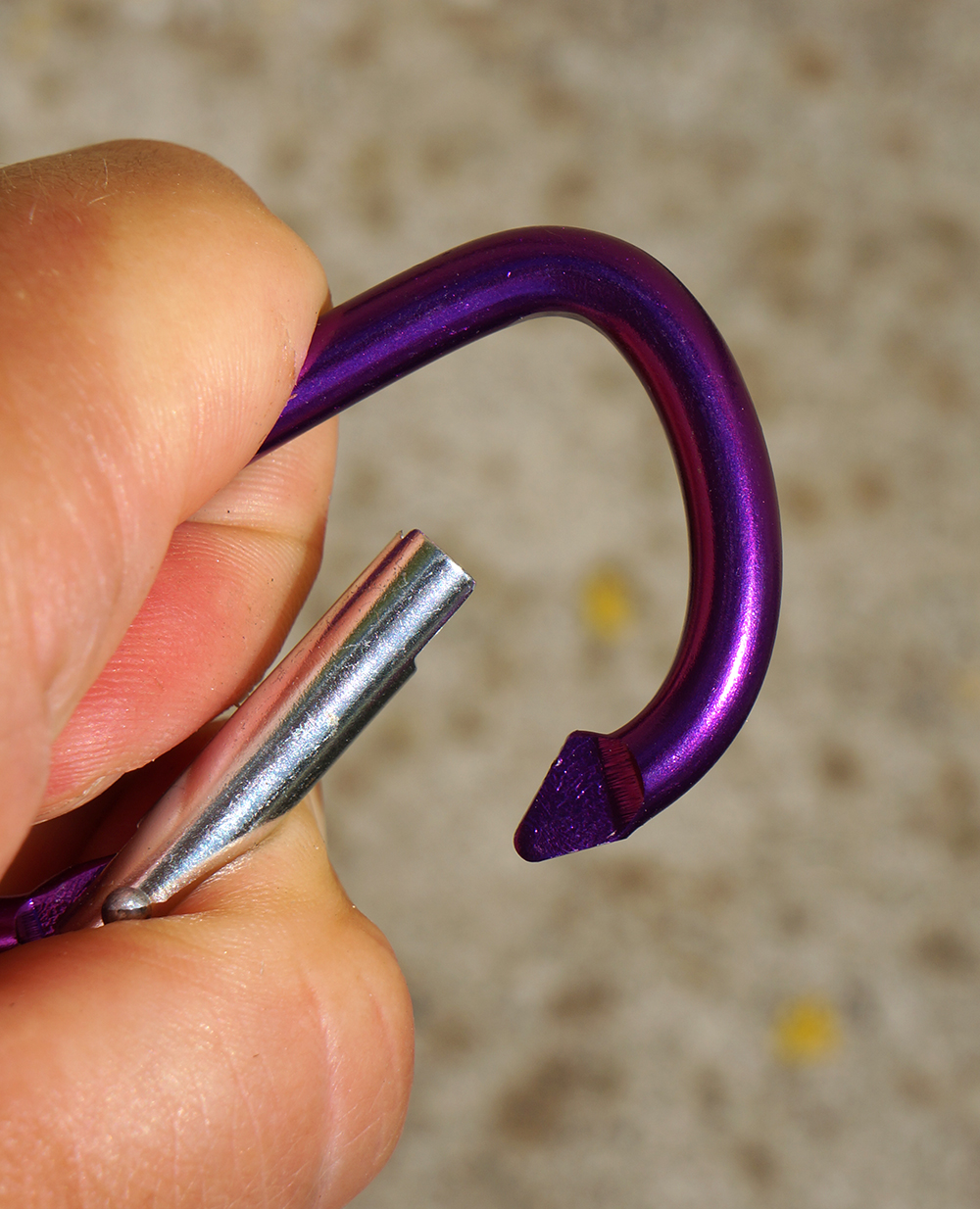 Snap hook ALU, 67 mm, red - 3
