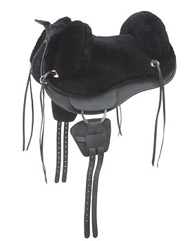 Barefoot® Lazy Mountain med fårskinnssits, svart