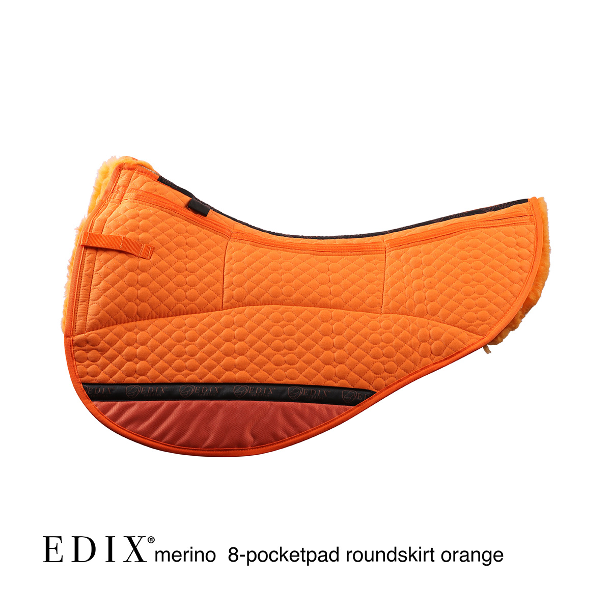 EDIX® Westernpad RoundSkirt Premium, genuine Merino wool (incl. 8 inserts), orange - 2