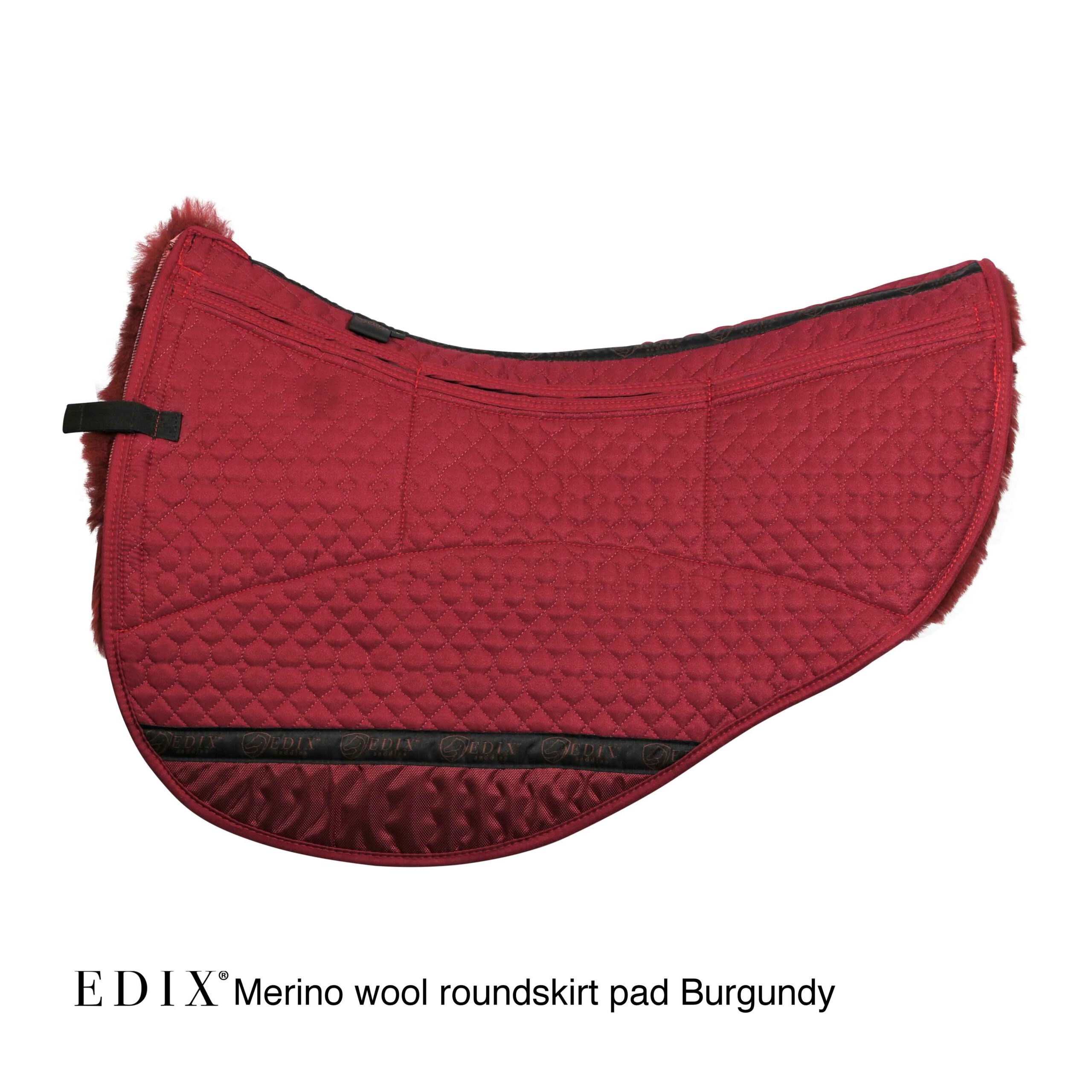 EDIX® Westernpad RoundSkirt Premium, genuine Merino wool (incl. 8 inserts), burgundy - 6