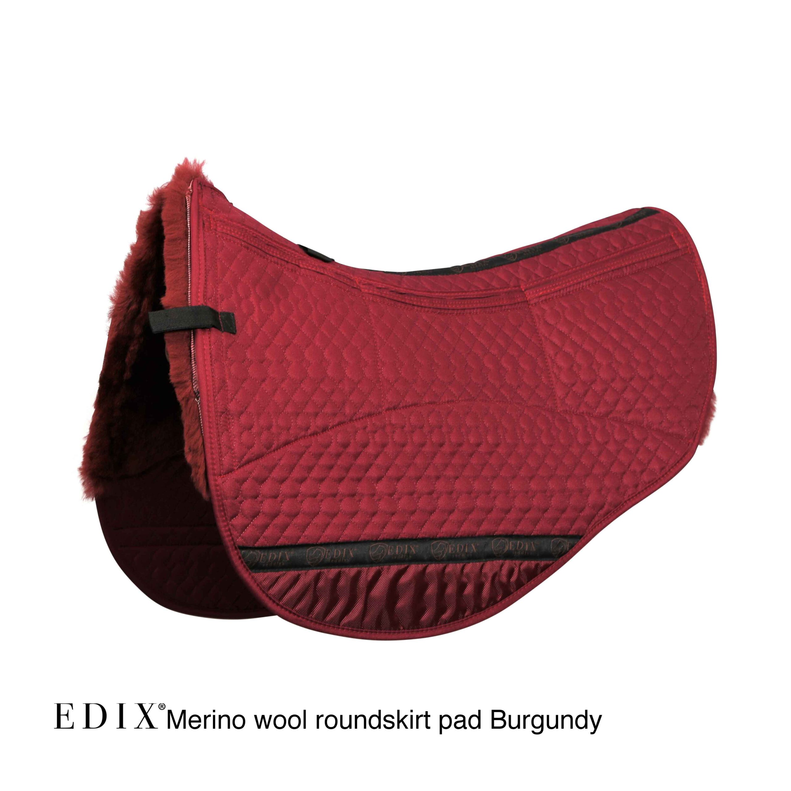 EDIX® Westernpad RoundSkirt Premium, genuine Merino wool (incl. 8 inserts), burgundy - 5
