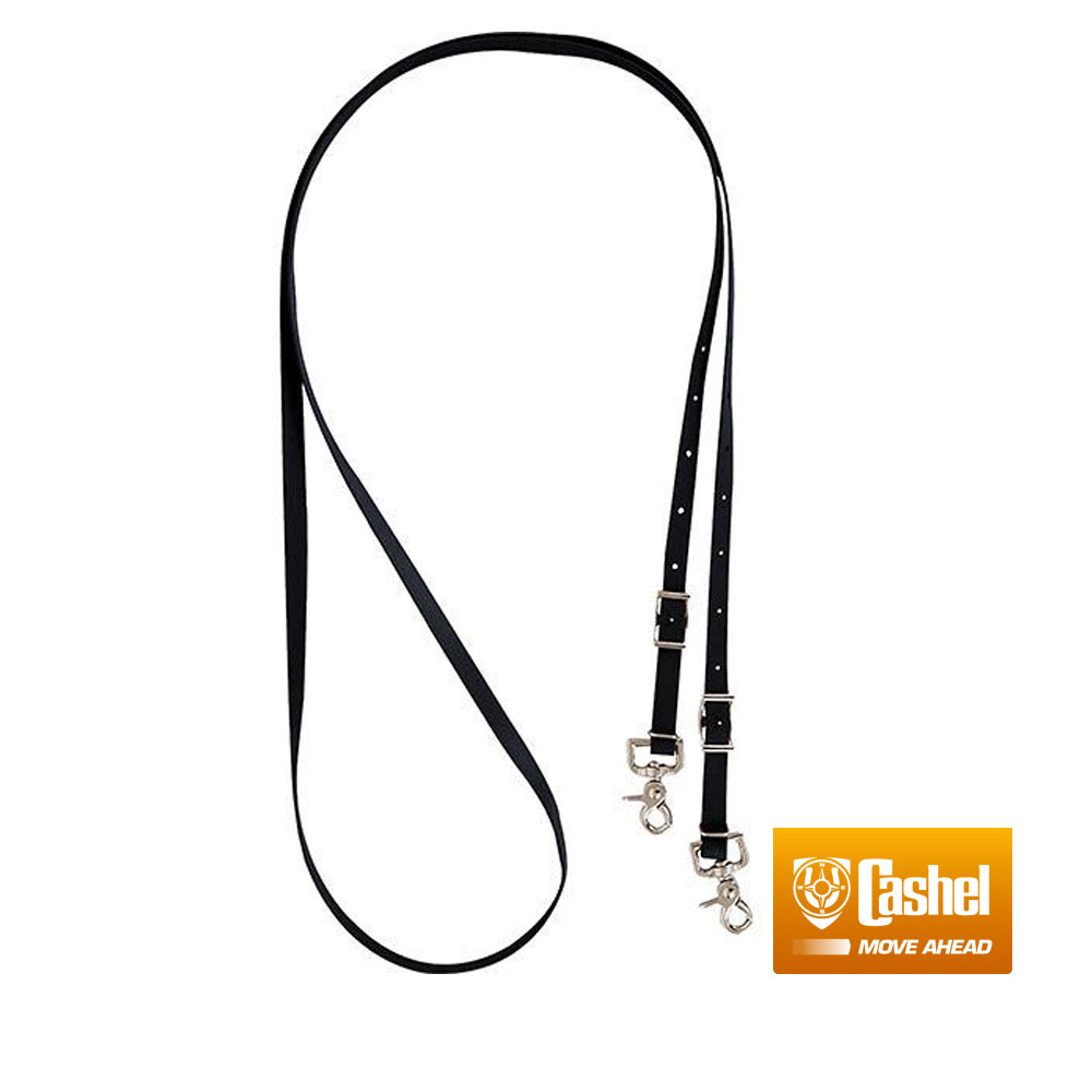 Reins in BioThane®, Cashel© , 270 cm - black