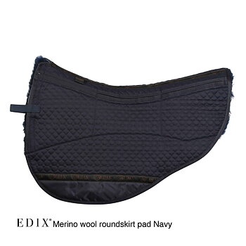 EDIX® Westernpad RoundSkirt Premium, genuine Merino wool (incl. 8 inserts), navy blue