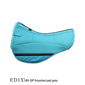 EDIX® Westernpad RoundSkirt Premium, genuine Merino wool (incl. 8 inserts), turquoise