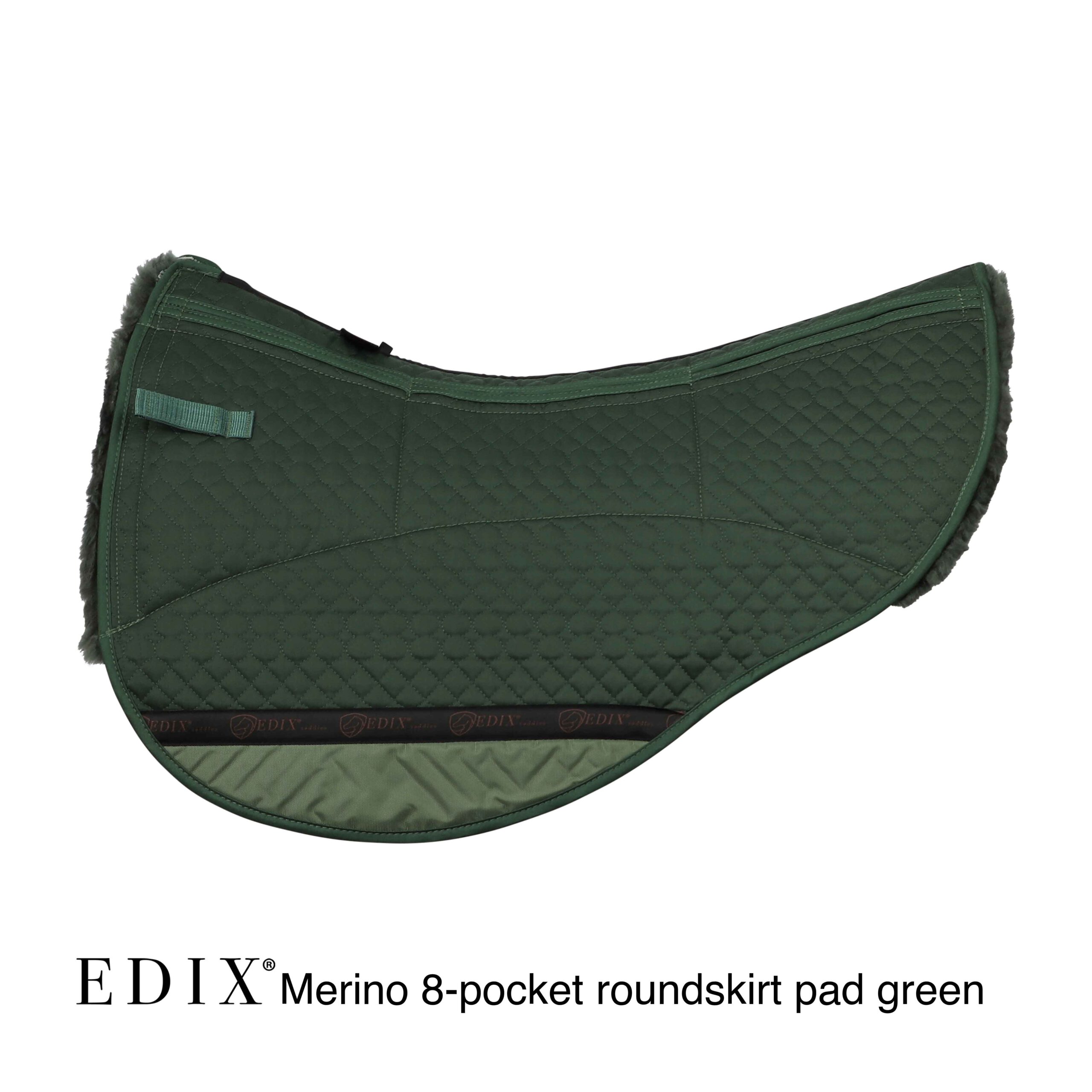 EDIX® Westernpad RoundSkirt Premium, genuine Merino wool (incl. 8 inserts), green - 2