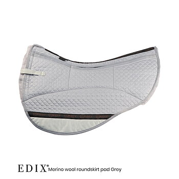 EDIX® Westernpad RoundSkirt Premium, genuine Merino wool (incl. 8 inserts), gray
