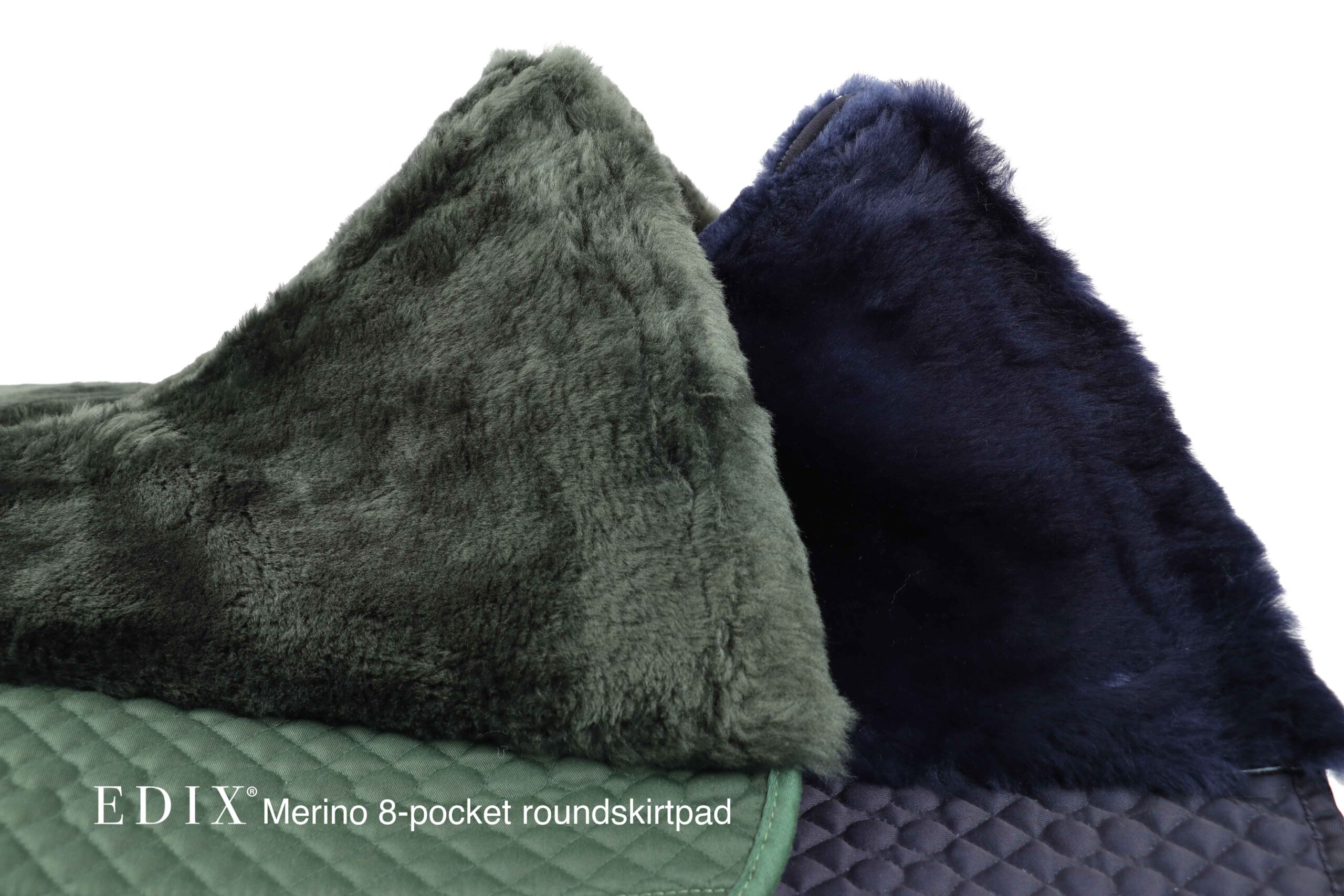 EDIX® Westernpad RoundSkirt Premium, äkta Merinoull (inkl. 8 st ilägg), svart - 4