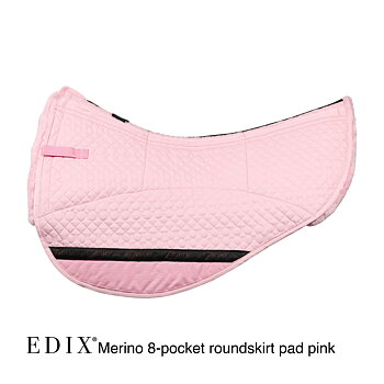 EDIX® Westernpad RoundSkirt Premium, genuine Merino wool (incl. 8 inserts), pink