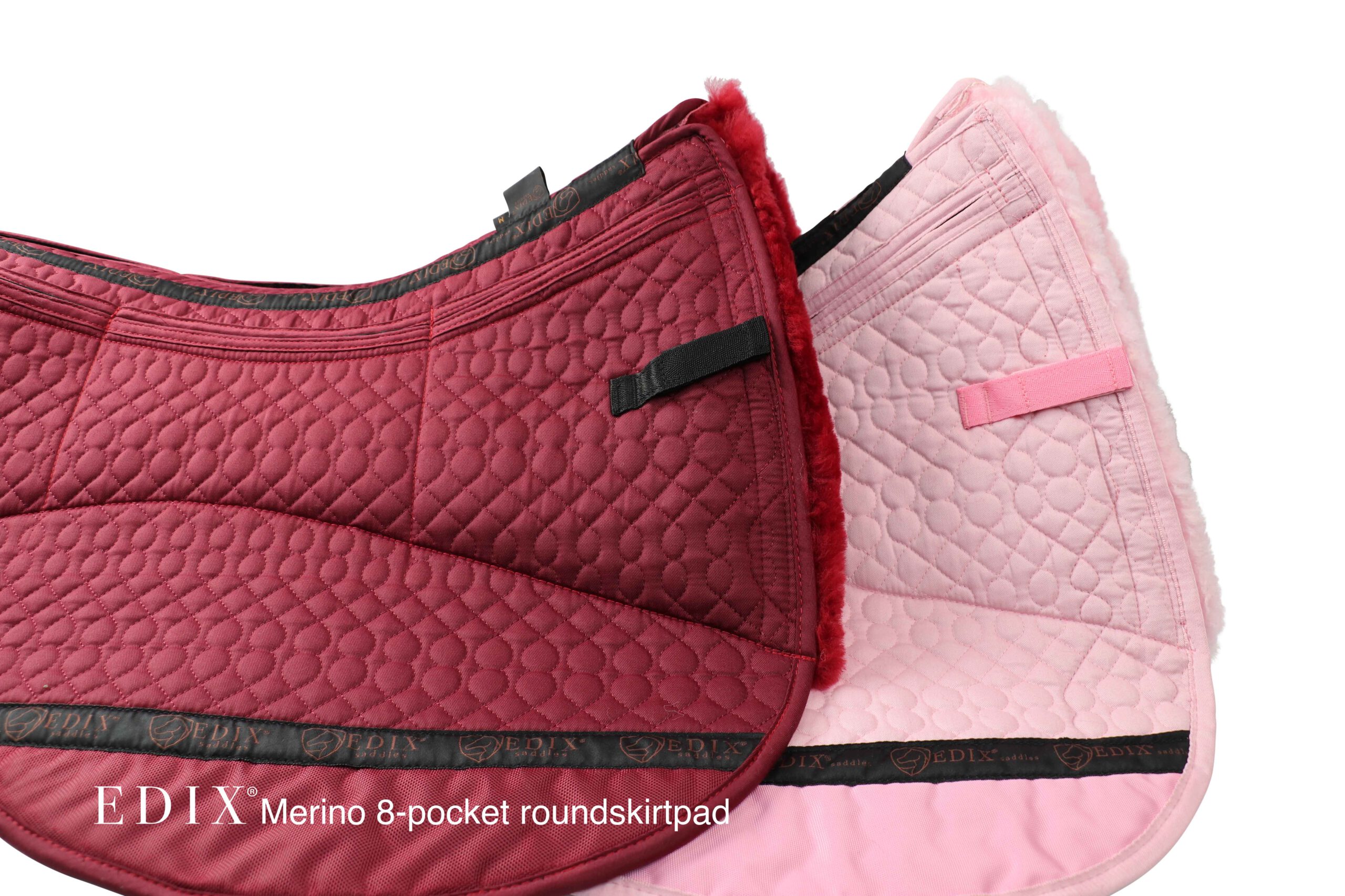EDIX® Westernpad RoundSkirt Premium, genuine Merino wool (incl. 8 inserts), pink - 4