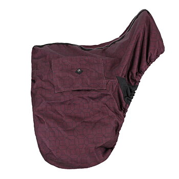 Sadelöverdrag (dressyr, hopp, allround, island och allround), QHP, Wine Red, demo