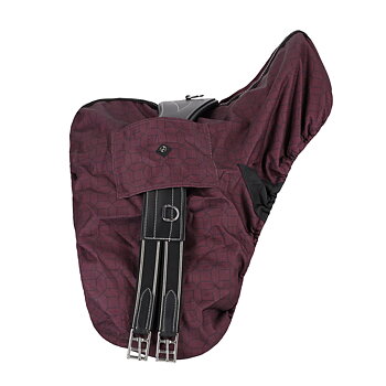 Sadelöverdrag (dressyr, hopp, allround, island och allround), QHP, Wine Red, demo