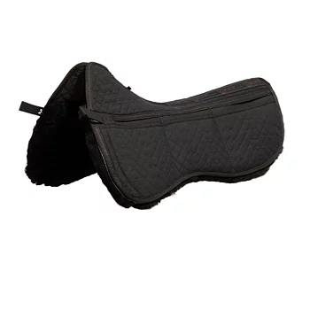 EDIX® Halfpad / Correctionpad med äkta Merinoull (inkl. lägg) - svart, S (2:a sort.)