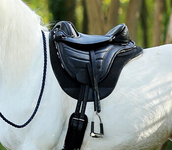 Barefoot® Cheyenne i läder (allround, distans), svart