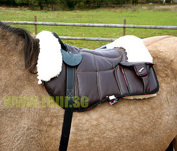 Pioneer® Ridpad Barbacka OUTBACK (Läder & merinoull), brun