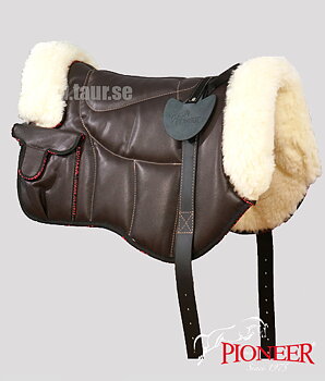Pioneer® Ridpad Barbacka OUTBACK (Läder & merinoull), brun