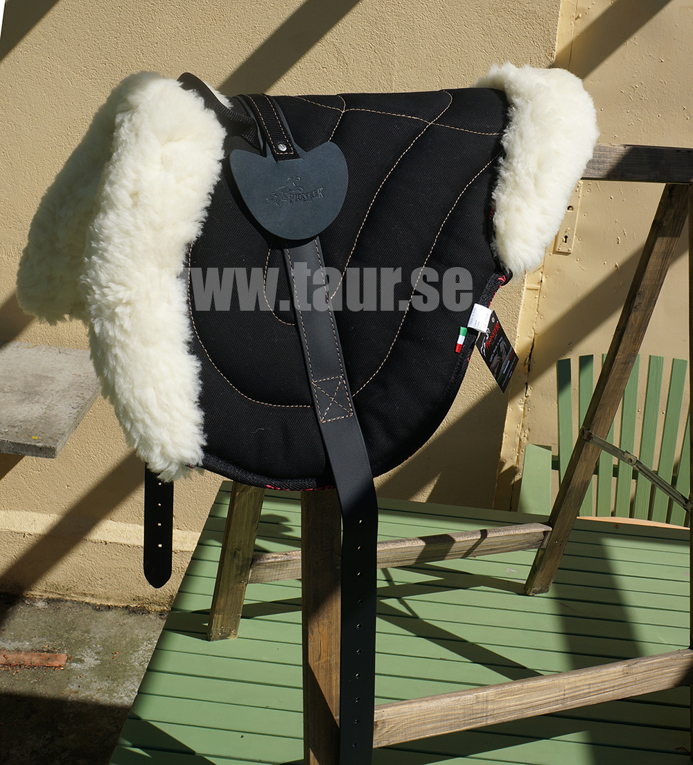 Pioneer® Ride pad / Barebackpad PONY (Canvas  and merino wool), black - 4