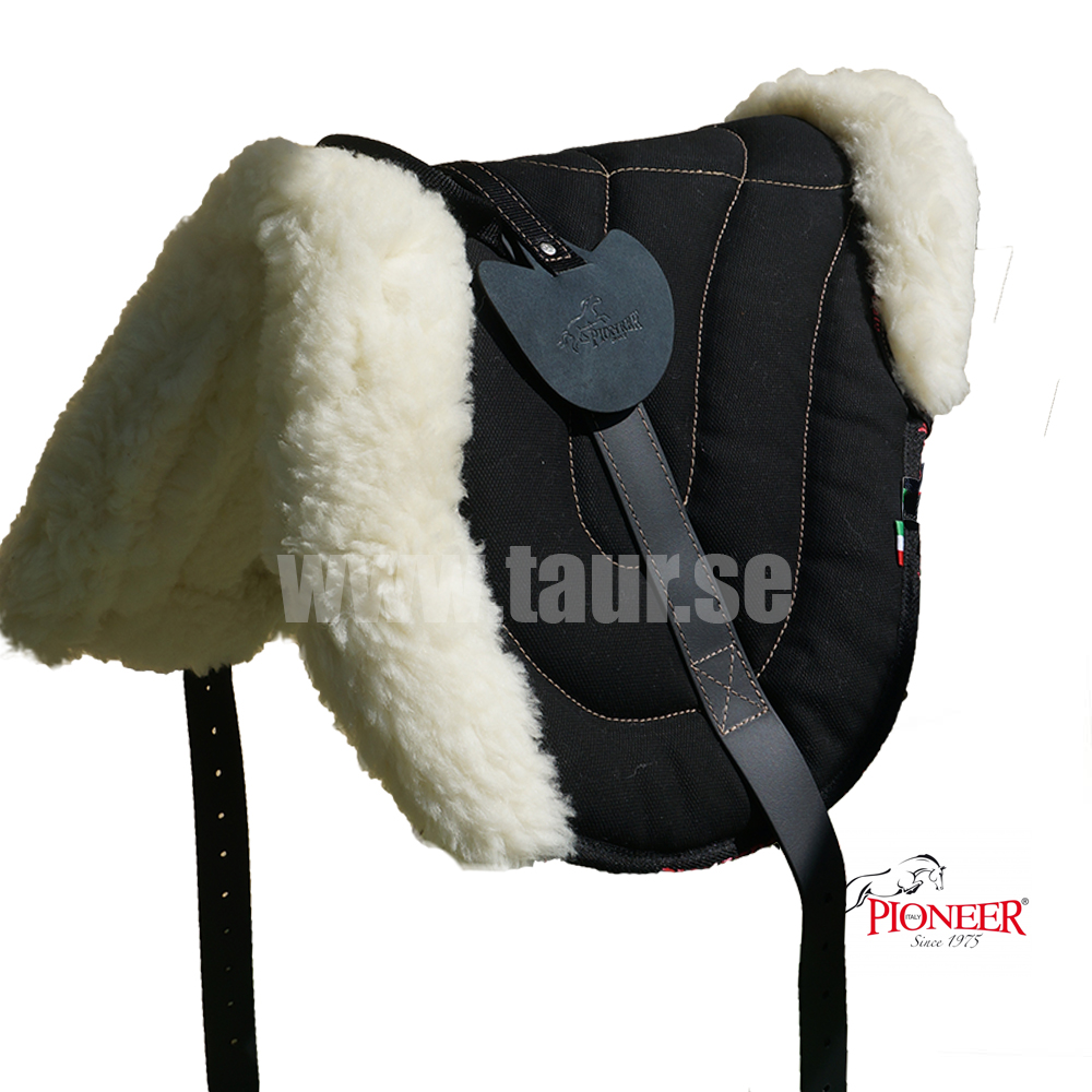 Pioneer® Ride pad / Barebackpad PONY (Canvas  and merino wool), black - 3